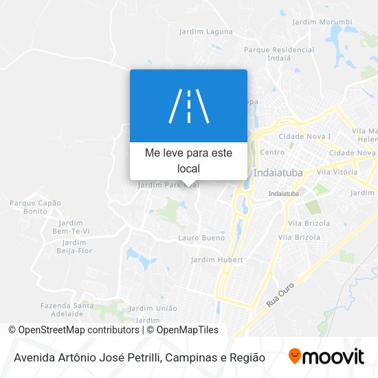 Avenida Artônio José Petrilli mapa