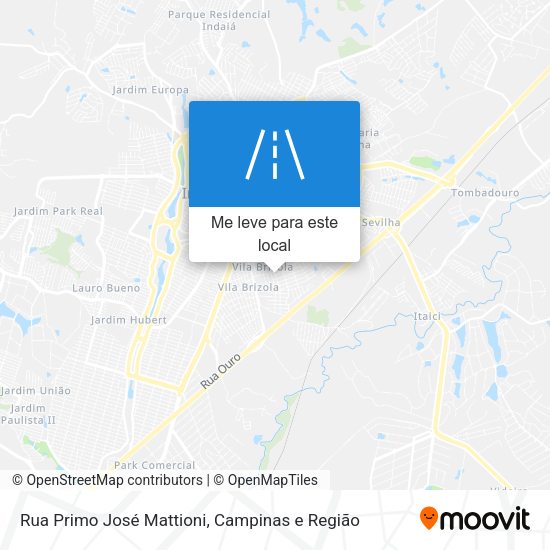 Rua Primo José Mattioni mapa