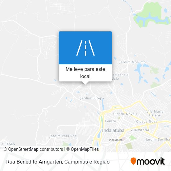 Rua Benedito Amgarten mapa