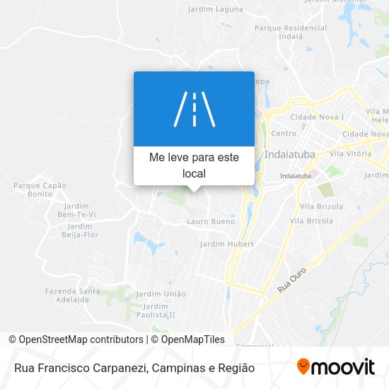 Rua Francisco Carpanezi mapa