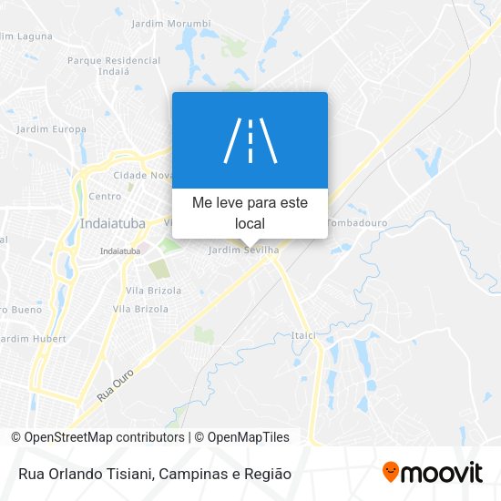 Rua Orlando Tisiani mapa
