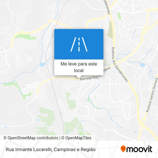 Rua Irmante Lucarelli mapa