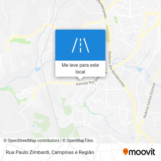 Rua Paulo Zimbardi mapa