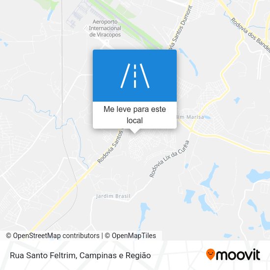 Rua Santo Feltrim mapa
