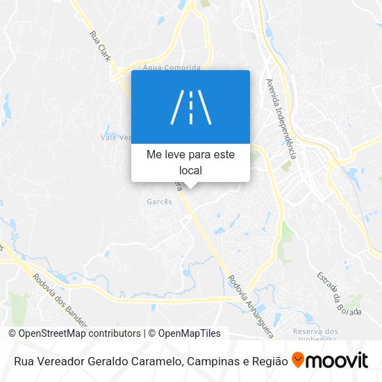 Rua Vereador Geraldo Caramelo mapa