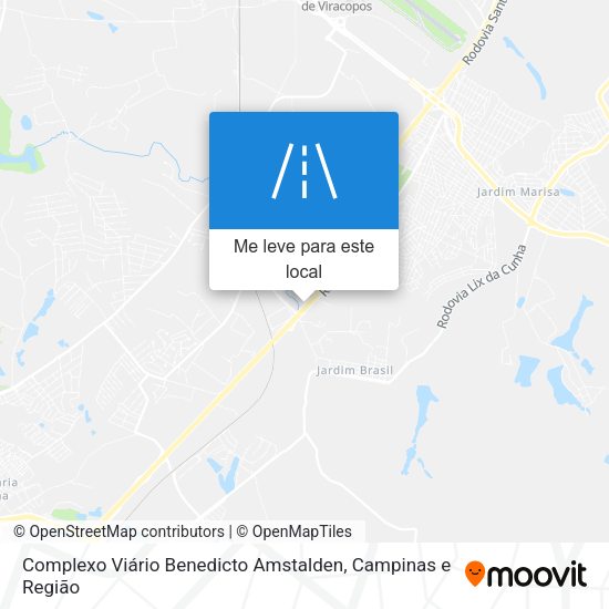 Complexo Viário Benedicto Amstalden mapa