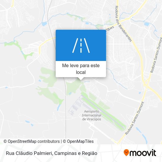 Rua Clãudio Palmieri mapa