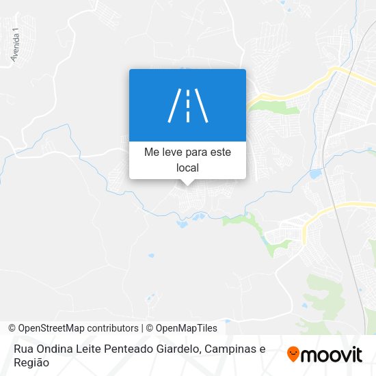 Rua Ondina Leite Penteado Giardelo mapa