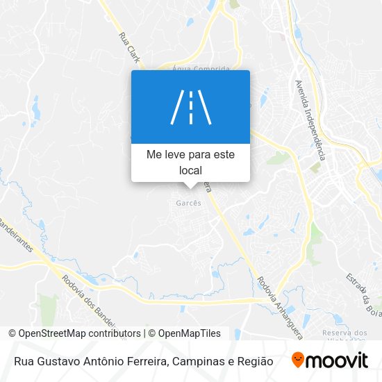 Rua Gustavo Antônio Ferreira mapa
