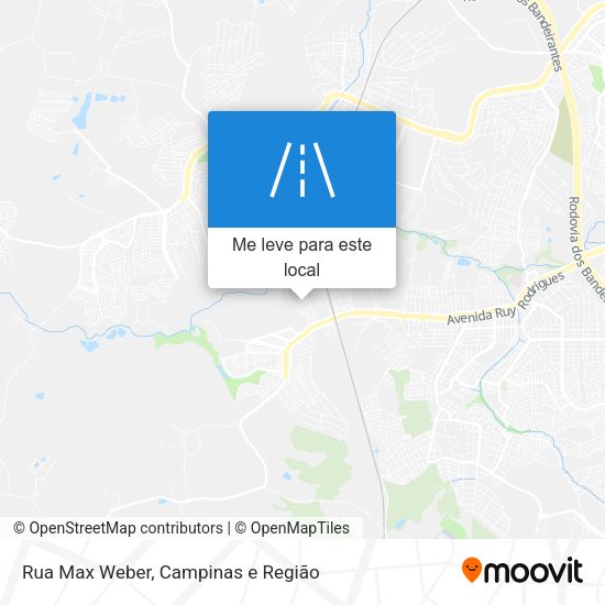 Rua Max Weber mapa