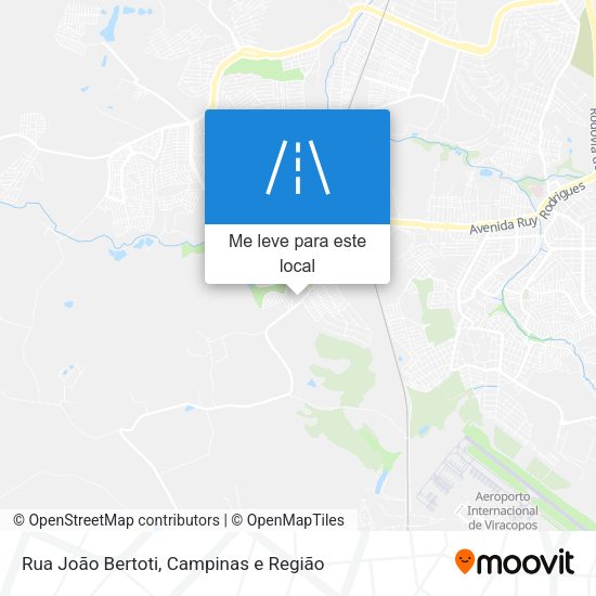 Rua João Bertoti mapa