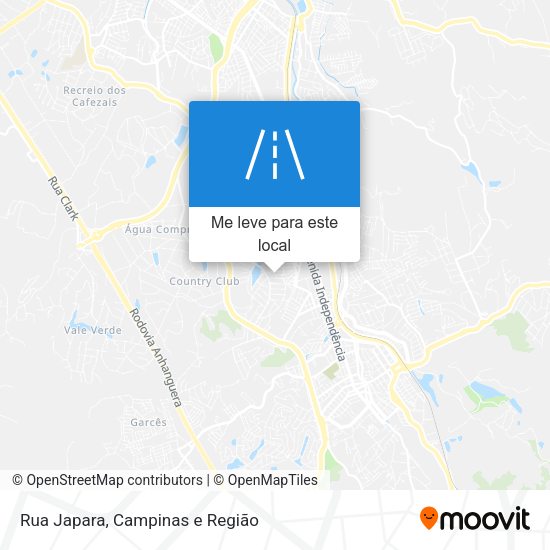 Rua Japara mapa