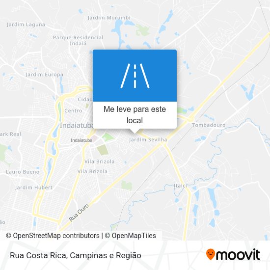 Rua Costa Rica mapa