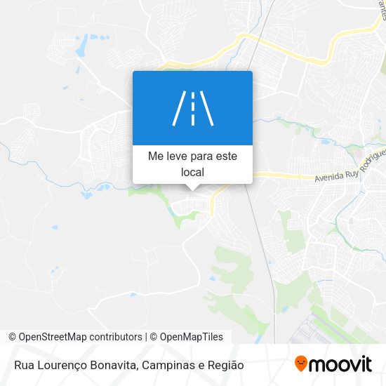 Rua Lourenço Bonavita mapa