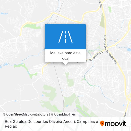 Rua Geralda De Lourdes Oliveira Aneuri mapa