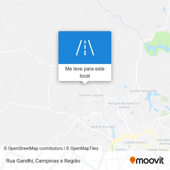 Rua Gandhi mapa