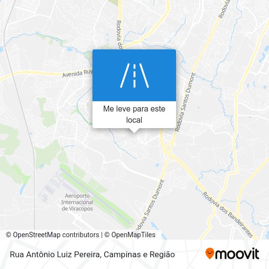Rua Antônio Luiz Pereira mapa