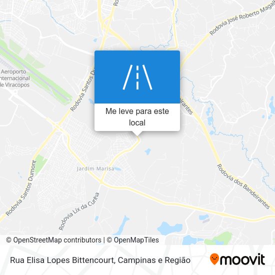 Rua Elisa Lopes Bittencourt mapa