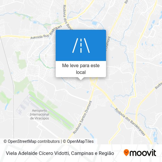 Viela Adelaide Cícero Vidotti mapa