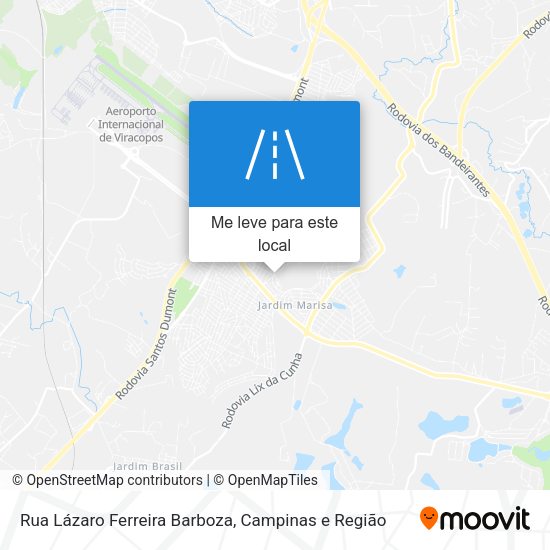 Rua Lázaro Ferreira Barboza mapa