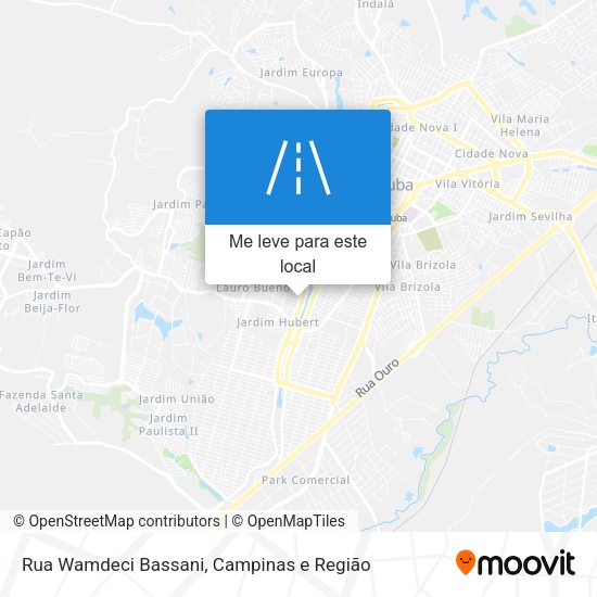 Rua Wamdeci Bassani mapa