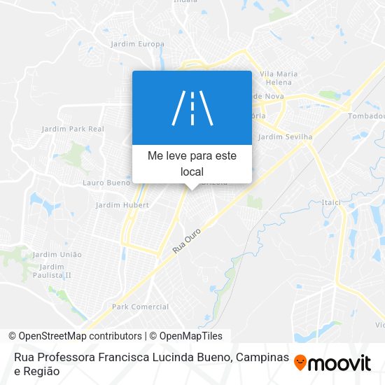 Rua Professora Francisca Lucinda Bueno mapa