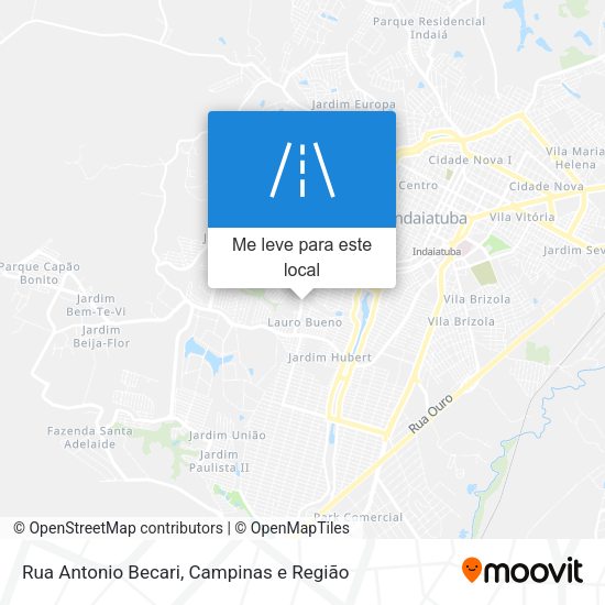 Rua Antonio Becari mapa