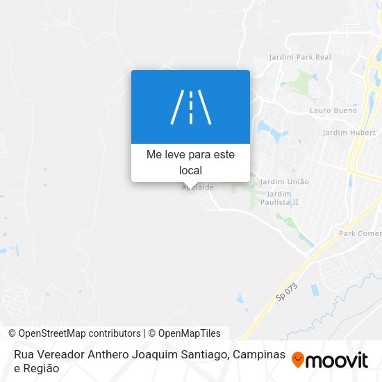 Rua Vereador Anthero Joaquim Santiago mapa