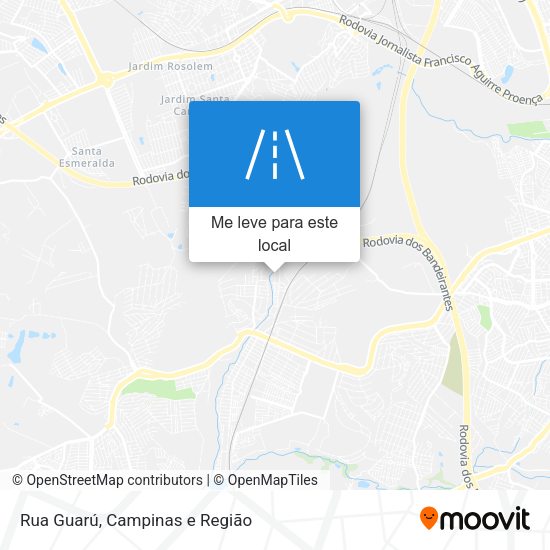 Rua Guarú mapa