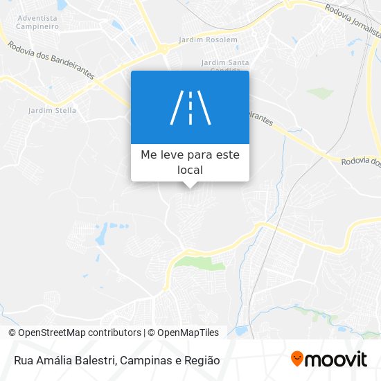 Rua Amália Balestri mapa