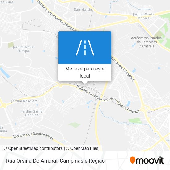 Rua Orsina Do Amaral mapa