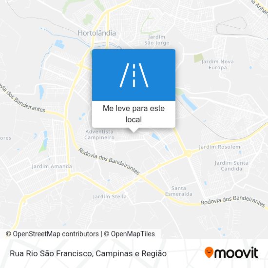Rua Rio São Francisco mapa