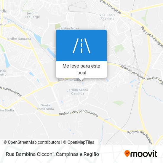 Rua Bambina Cicconi mapa