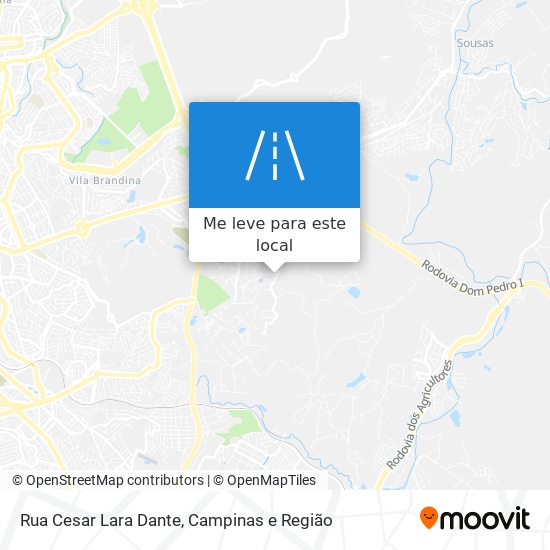 Rua Cesar Lara Dante mapa