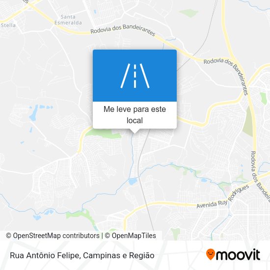 Rua Antônio Felipe mapa