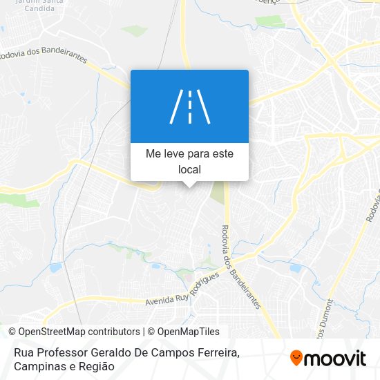 Rua Professor Geraldo De Campos Ferreira mapa