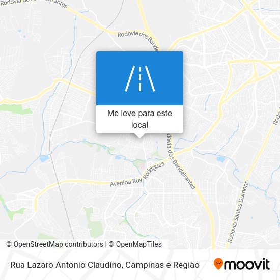 Rua Lazaro Antonio Claudino mapa
