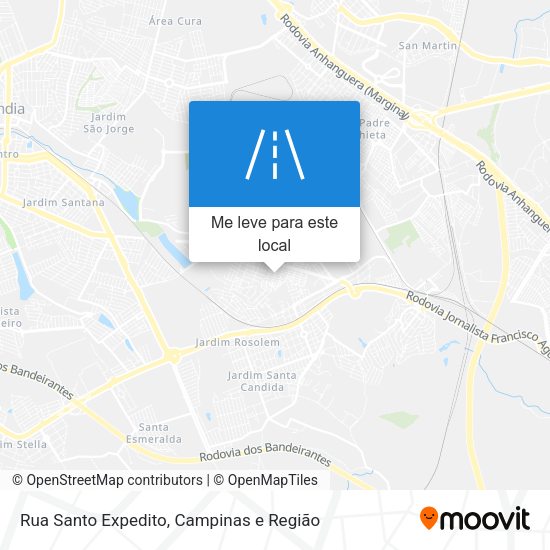 Rua Santo Expedito mapa