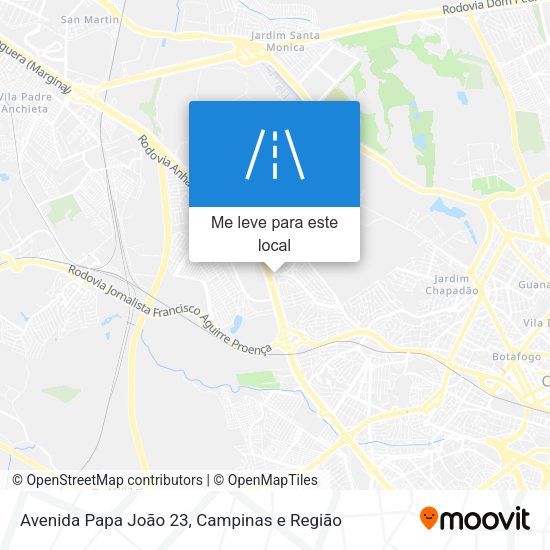 Avenida Papa João 23 mapa
