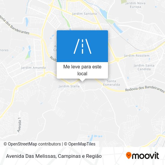 Avenida Das Melissas mapa