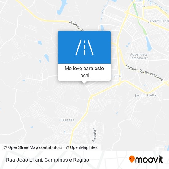 Rua João Lirani mapa