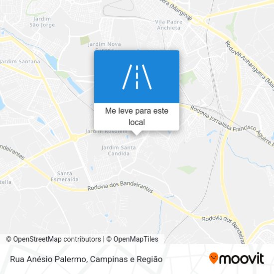 Rua Anésio Palermo mapa
