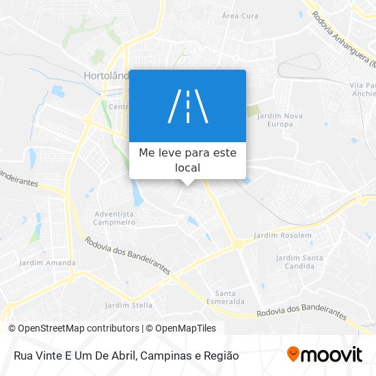 Rua Vinte E Um De Abril mapa