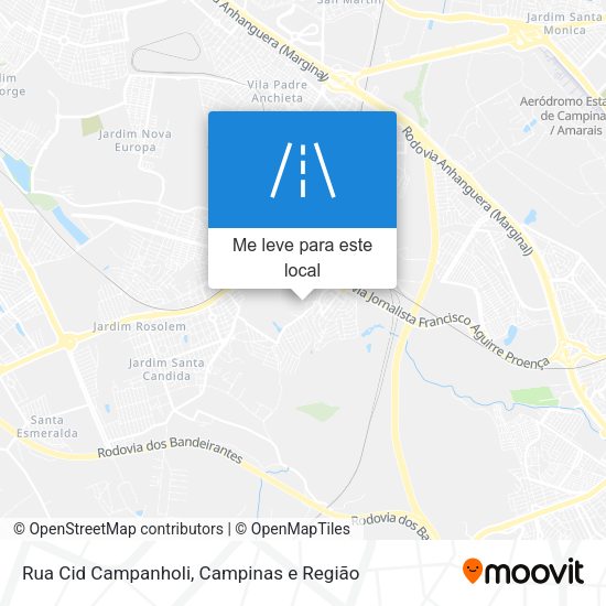 Rua Cid Campanholi mapa