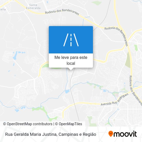 Rua Geralda Maria Justina mapa