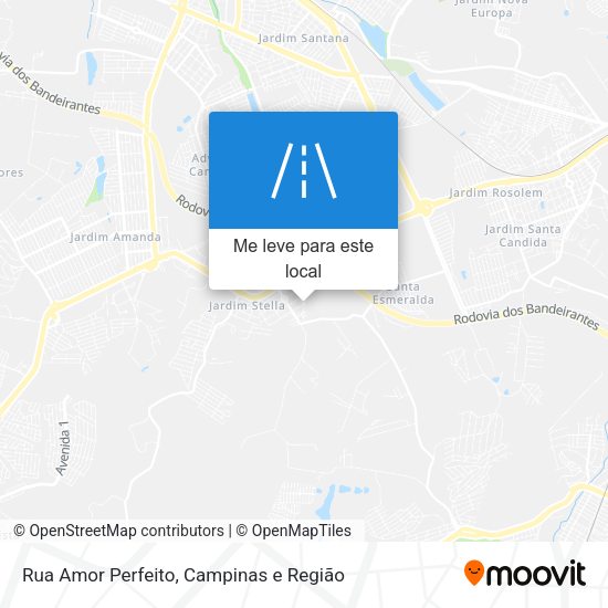 Rua Amor Perfeito mapa