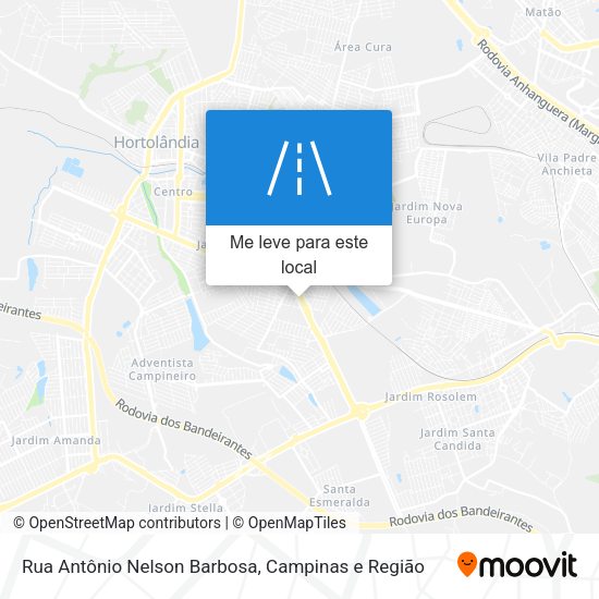 Rua Antônio Nelson Barbosa mapa