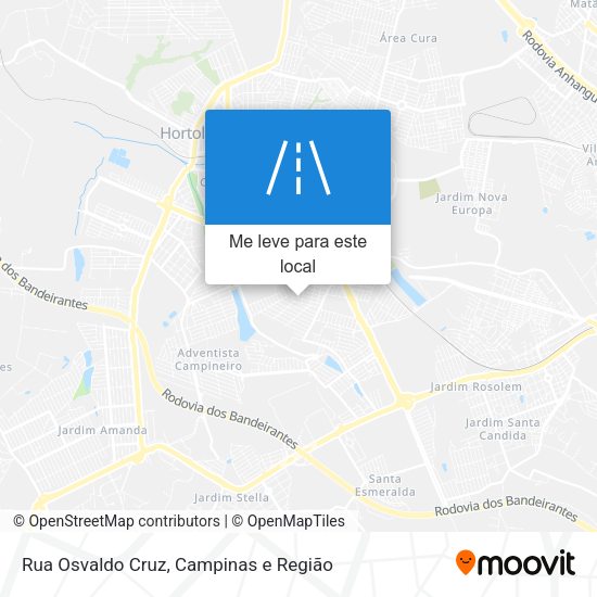 Rua Osvaldo Cruz mapa