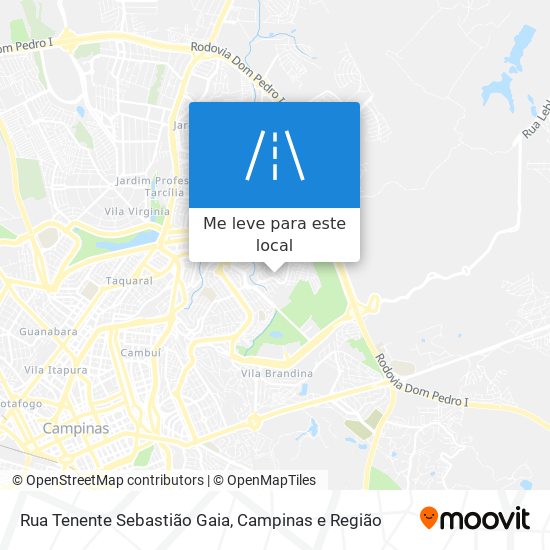 Rua Tenente Sebastião Gaia mapa