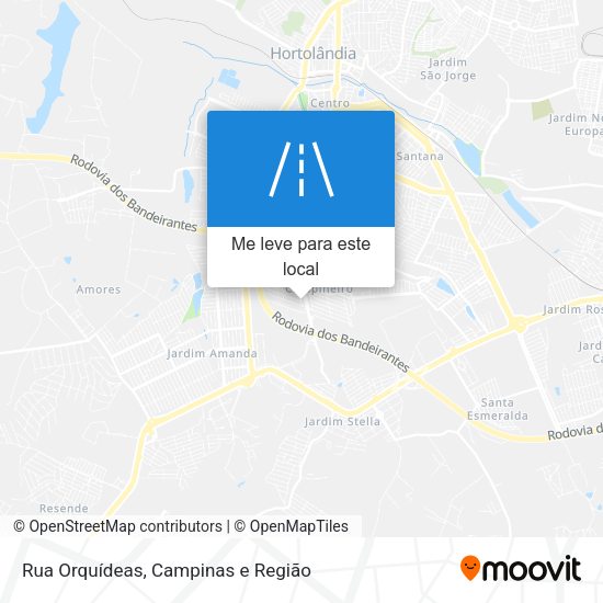 Rua Orquídeas mapa